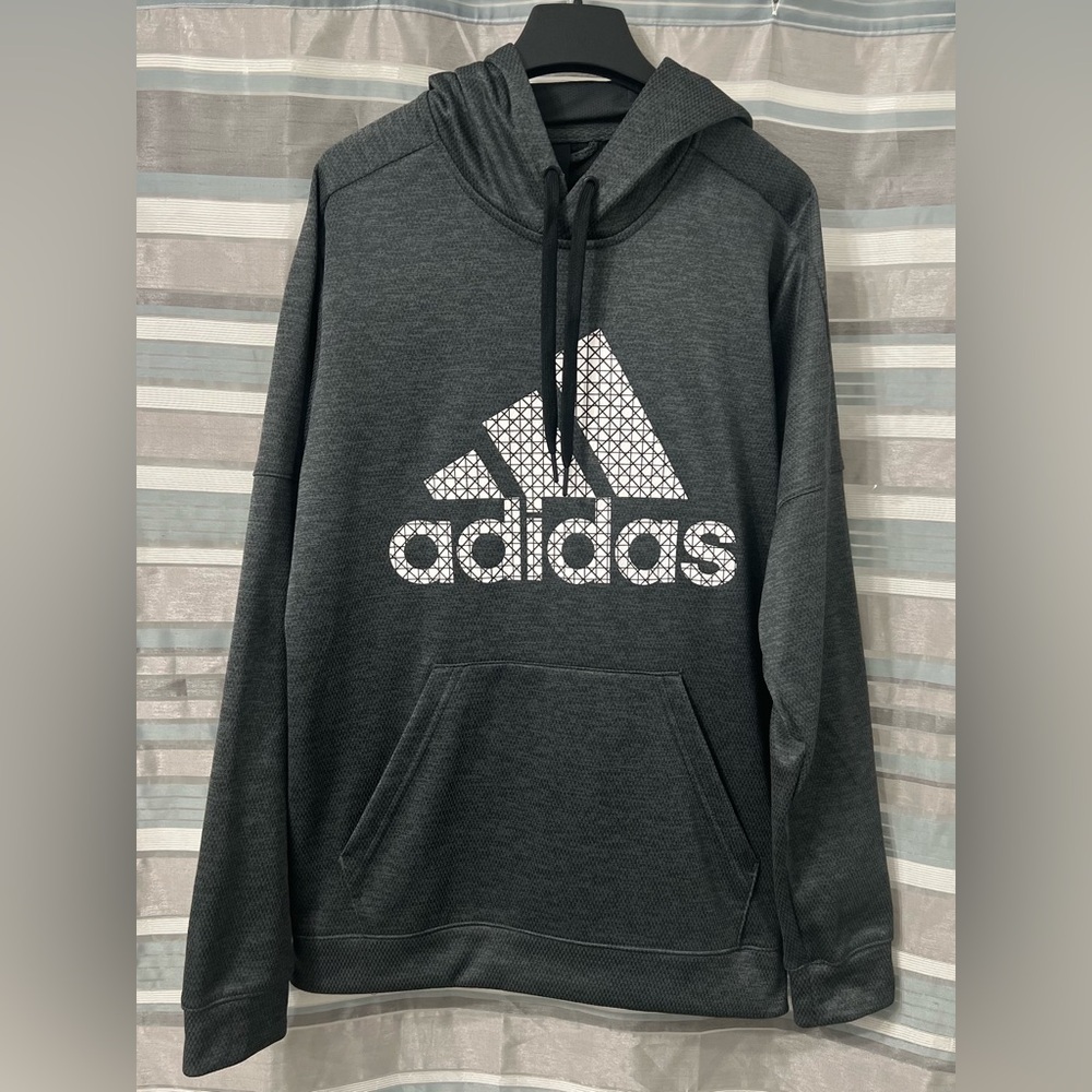 Adidas Gray Climawarm Pullover Hoodie